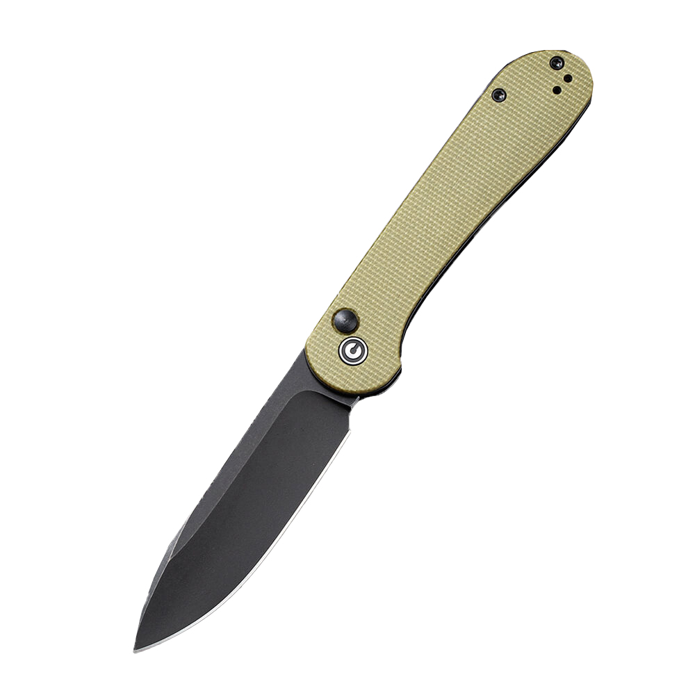 Ніж складаний туристичний Civivi Elementum Pocket, (8.9 см) 14C28N / Micarta оливковий