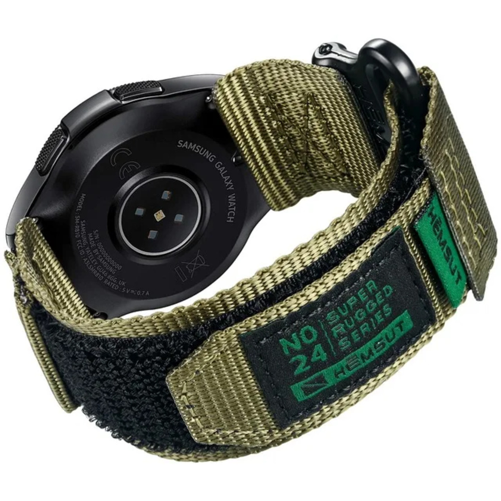 Ремінець для годинника Hemsut HGA121 Super Strong Nylon Green 22 mm
