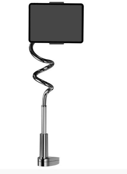 ГНУЧКИЙ ТРИМАЧ ДЛЯ ТЕЛЕФОНУ ПЛАНШЕТУ З ПРИЩІПКОЮ 120 см ЧОРНИЙ
