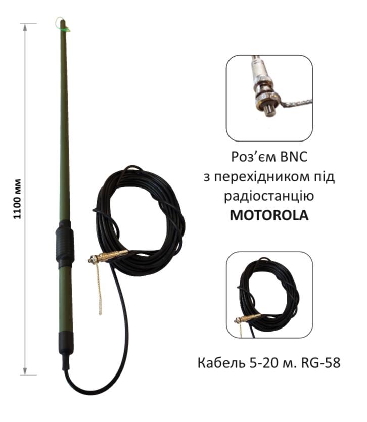 Виносна бліндажна окопна антена VHF FlowerPot рацій Motorola Hytera