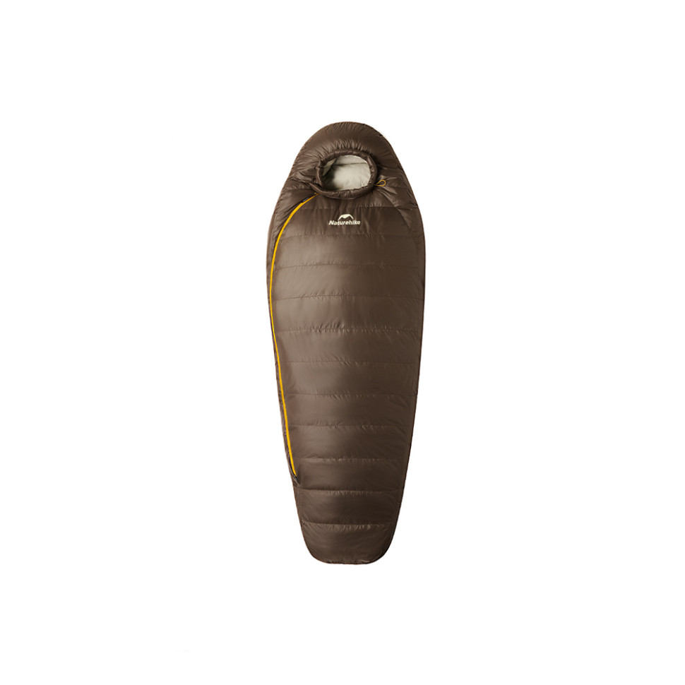 Спальник з натуральним пухом Naturehike Snowbird CNK2550WS014, p-р L, темно-коричневий 400 г