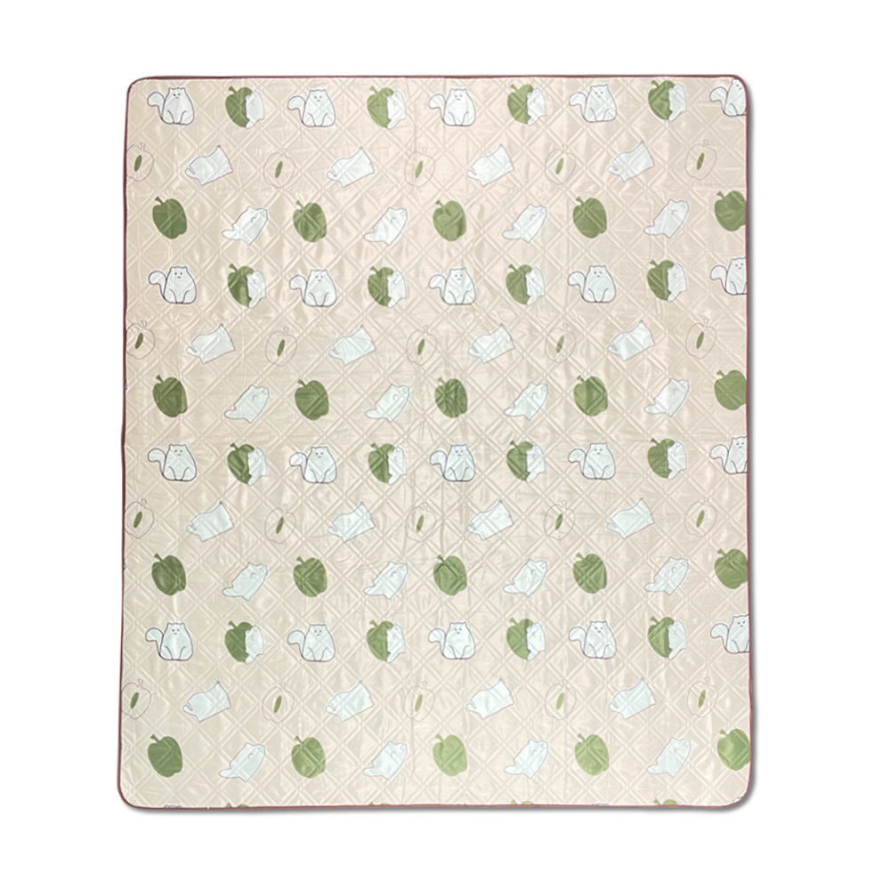 Килимок для пікніка водостійкий Naturehike CNK2350WS010, 210x240 см, бежевий з принтом