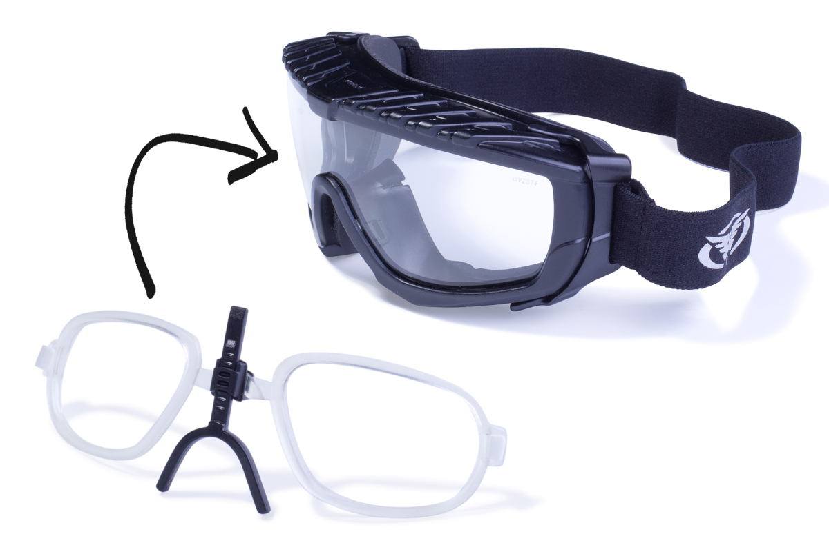 Окуляри захисні з ущільнювачем Global Vision Ballistech-1+RX (clear) Anti-Fog, прозорі окуляри з діоптрійною вставкою в комплекті