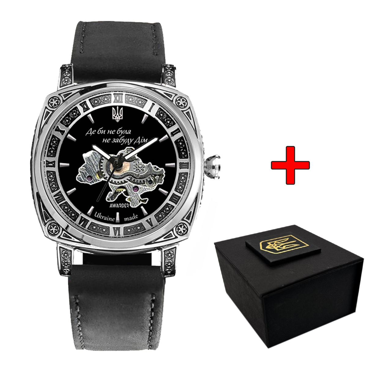 Awarder 021-3D Де би не була Silver-Black-Black Leather