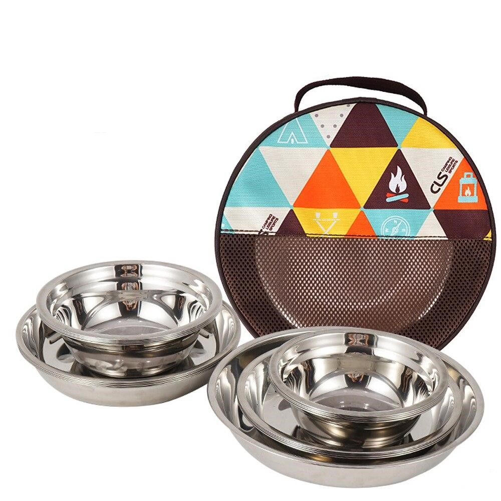 Набір тарілок для кемпінгу, 17 предметів