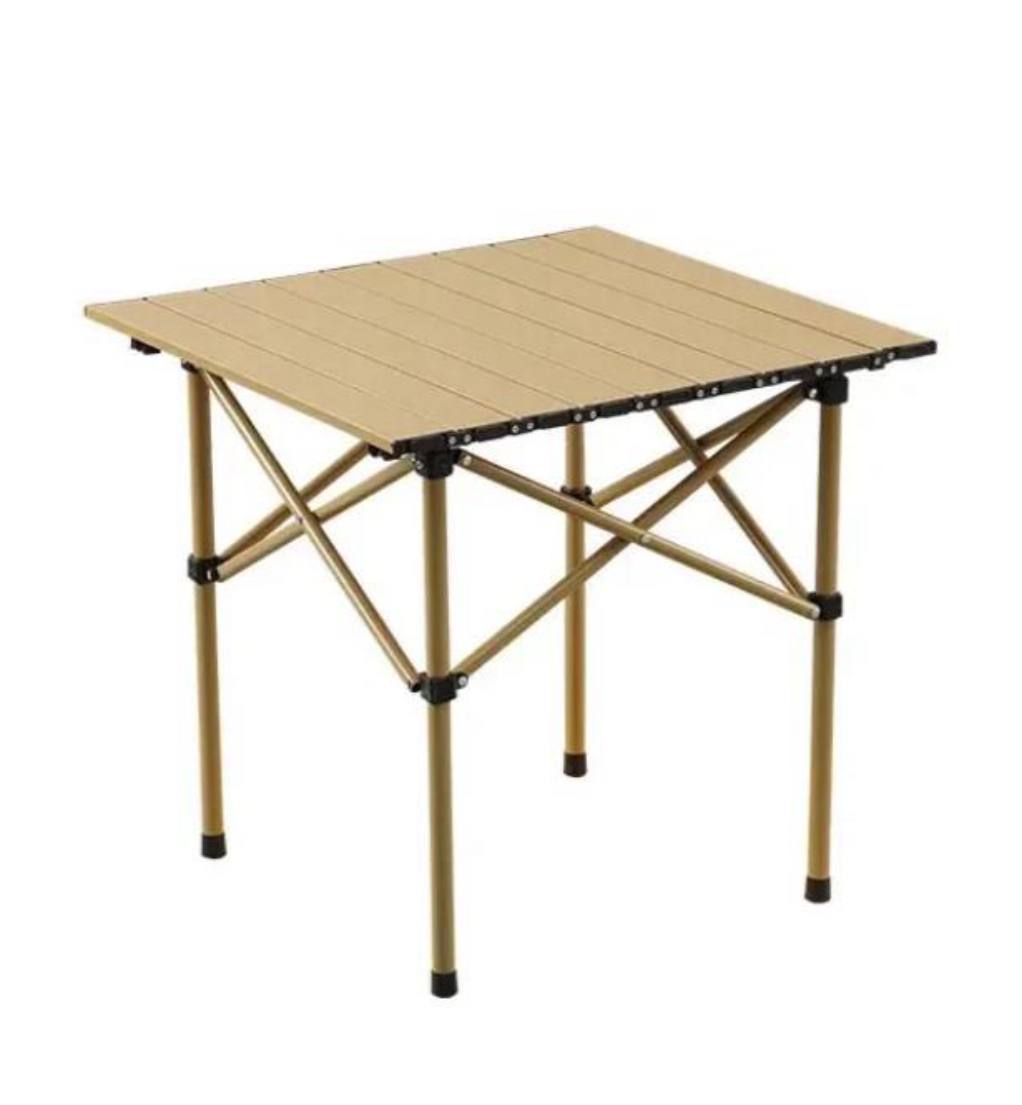 Легкий, алюмінієвий складний стіл для кемпінгу, вечірки, пікніка. Туристичний розкладний стіл у чохлі 53x51x50 см