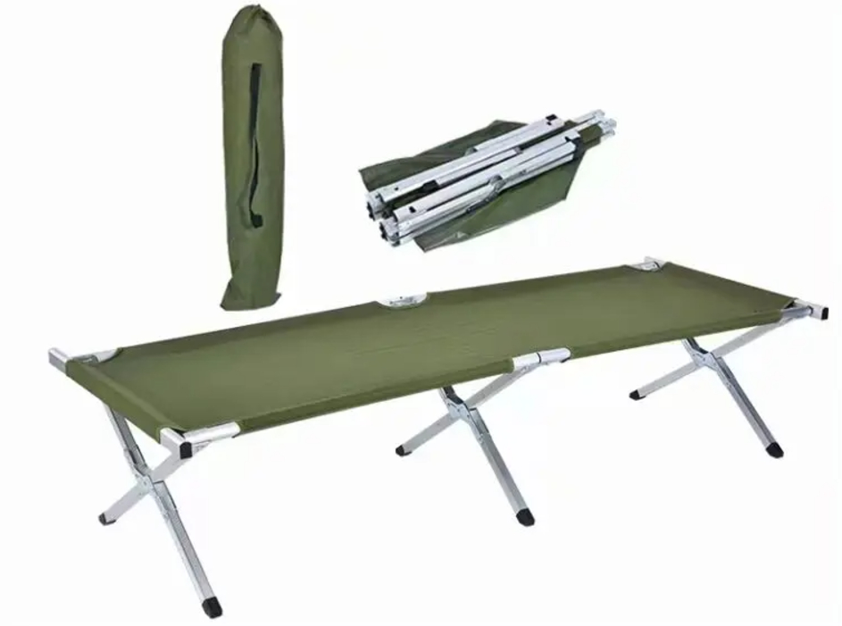 Розкладачка алюмінієва армійська / ліжко польове