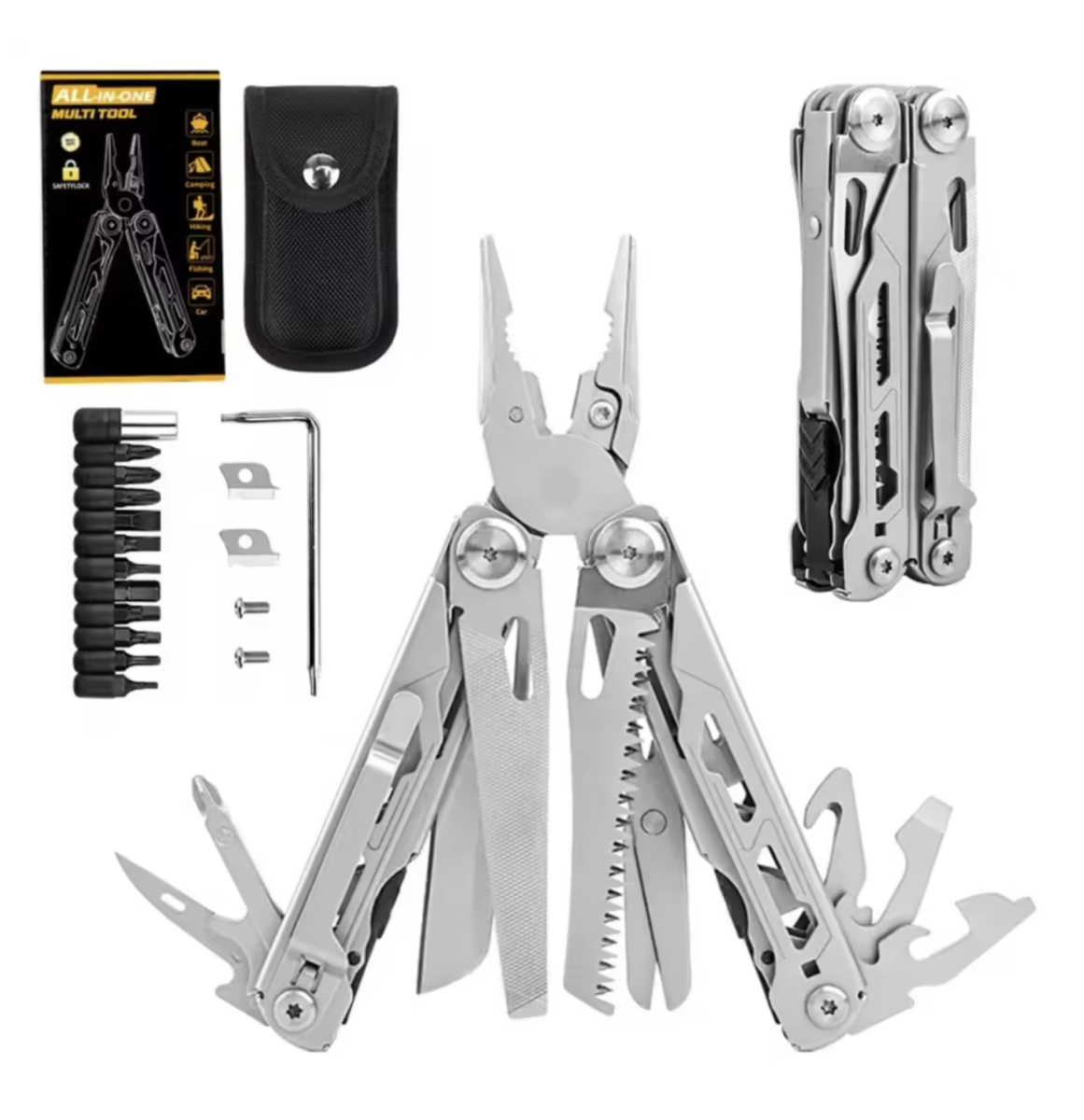 Мультитул тактичний із нержавіючої сталі