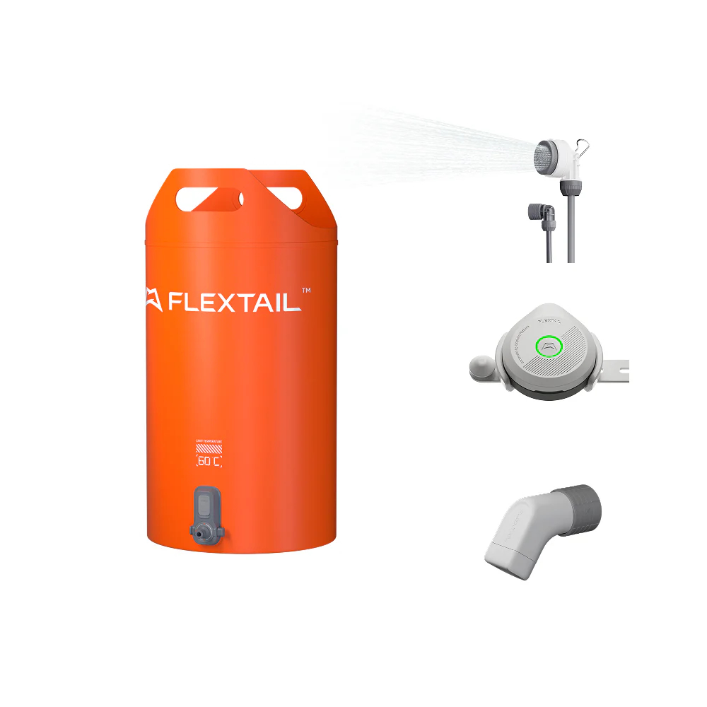 Душ портативний із ємністю та насосом Flextail Tiny Shower Bucket, 20л, помаранчевий