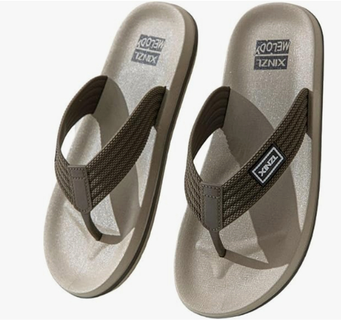 В'єтнамки Xinzl Тапочки з товстою підошвою, м’які, легкі, спортивні Шльопанці Коричневі