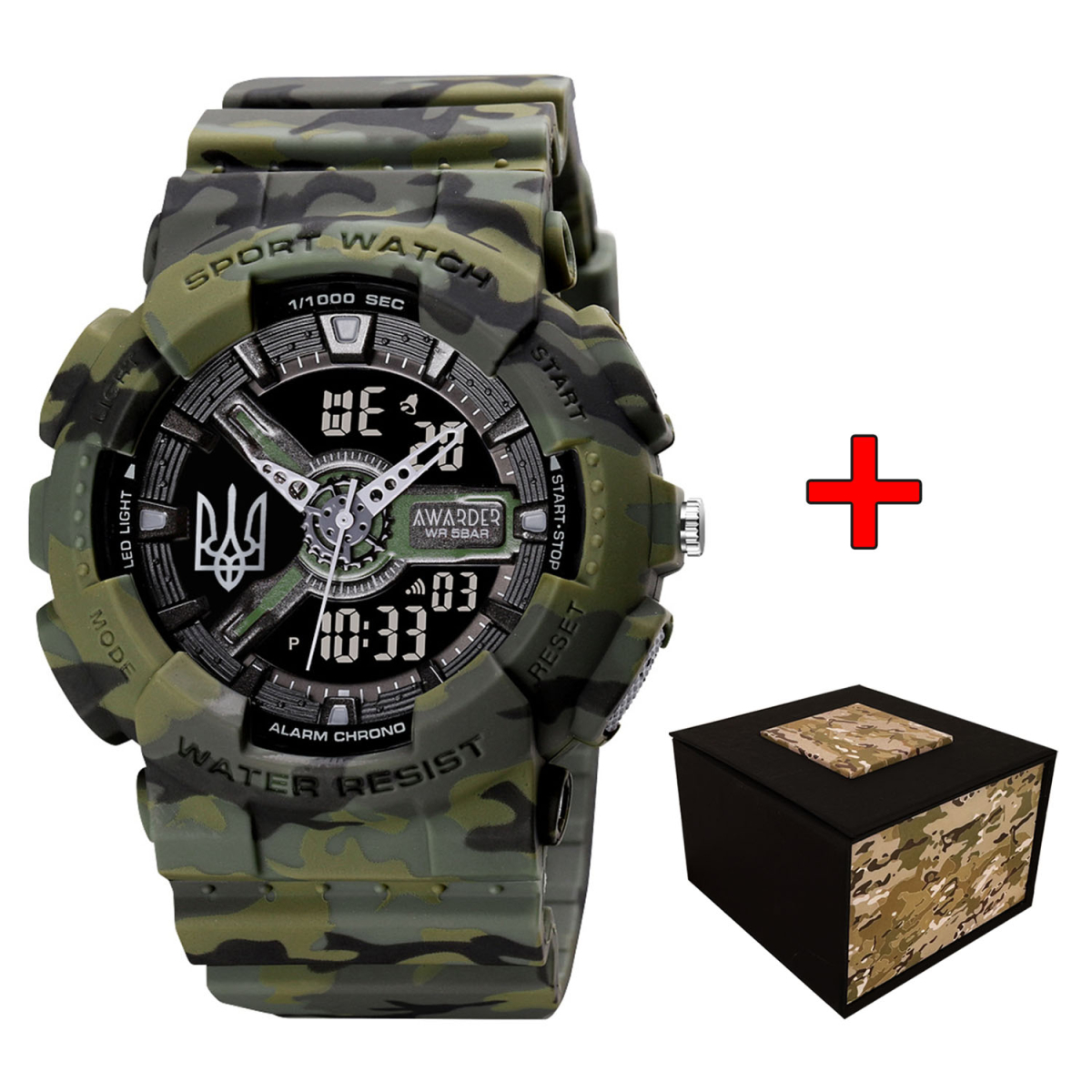Awarder 005 Тризуб срібло Camo Green