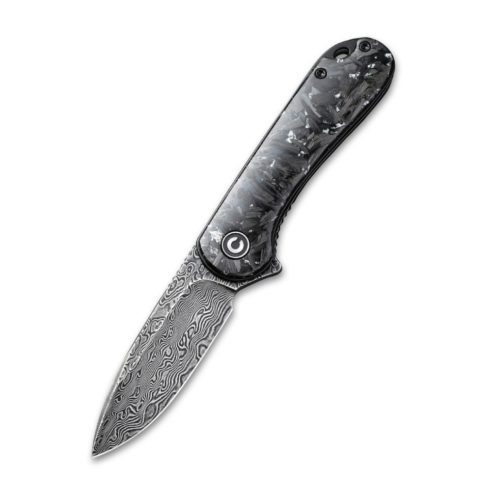 Ніж складаний кишеньковий Civivi Elementum, (7.5 см) Damascus / Carbon Fiber