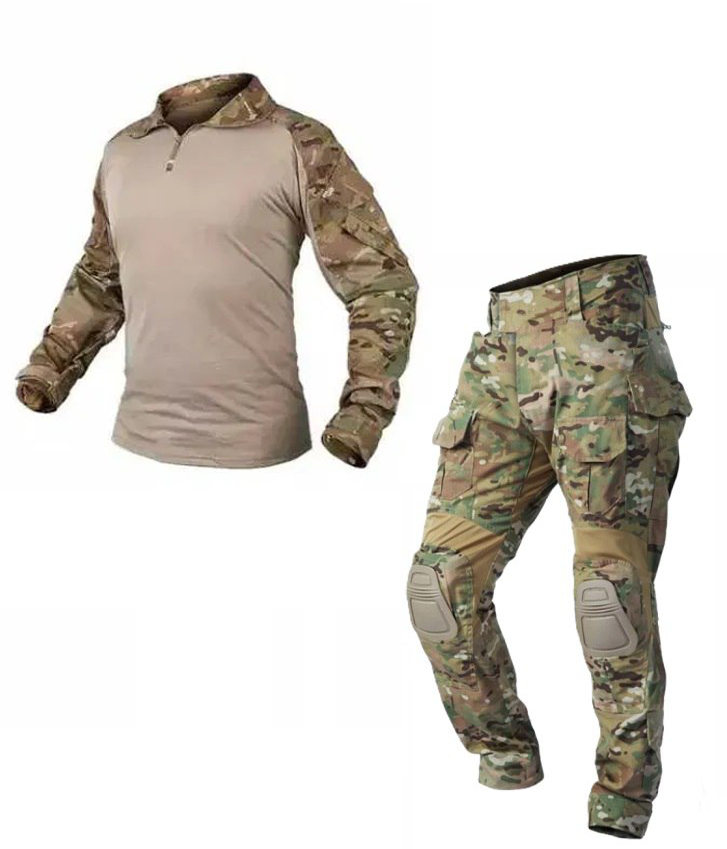 Комплект форми IDOGEAR G3v2 Combat штани з наколінниками та сорочка (мультикам)