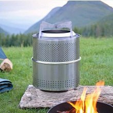 Похідна гриль-піч (діаметр 27 см) — на дровах та вугіллі, ідеальна для кемпінгу