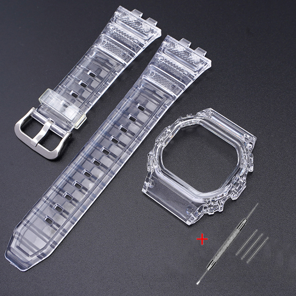 Ремінець + безель (рант) для Casio G-Shock GMW-B5000 Transp SI